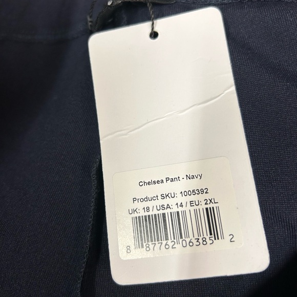 Saint Sofia Pants Womens 14 Navy Blue Stretch Ponte Pull On Wide Leg Career Work - Picture 4 of 5